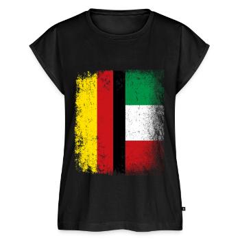 Italien Deutschland Geschenkidee - Frauen Premium Bio Top - Schwarz - Vorne - AI Model Female 172 light (172cm)