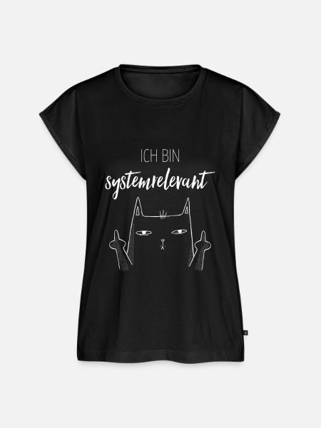 Ich bin systemrelevant Statement - Frauen Premium Bio Top - Schwarz