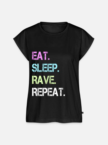 RAVE - Frauen Premium Bio Top - Schwarz