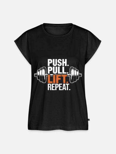 Push Pull Lift Repeat - Frauen Premium Bio Top - Schwarz
