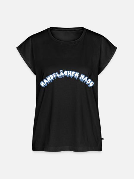 handflächen nass - Frauen Premium Bio Top - Schwarz