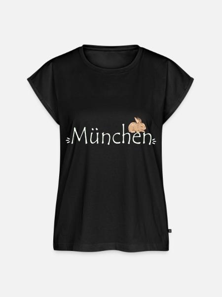 München Hase - Frauen Premium Bio Top - Schwarz