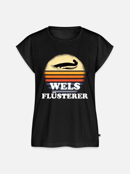 Wels Angeln Waller - Frauen Premium Bio Top - Schwarz