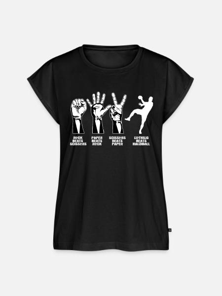 Lustiger Handball Spruch - Frauen Premium Bio Top - Schwarz
