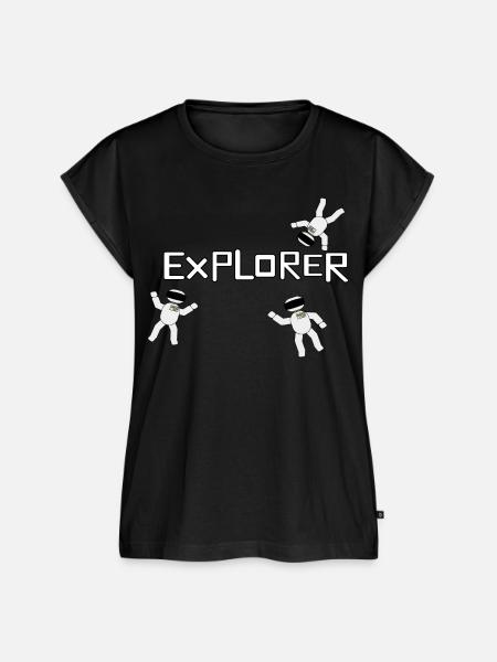 Explorer - Frauen Premium Bio Top - Schwarz