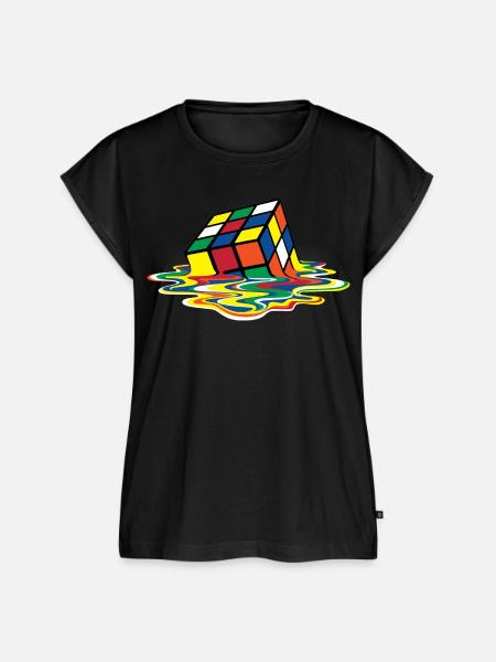 Rubik's Cube Zauberwürfel Melting Cube - Frauen Premium Bio Top - Schwarz