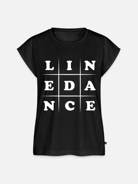 Line Dance - Linedance - Frauen Premium Bio Top - Schwarz