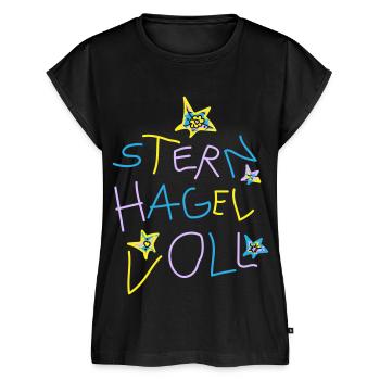 Sternhagelvoll vom Alkohol (b) - Frauen Premium Bio Top - Schwarz - Vorne - AI Model Female 172 light (172cm)
