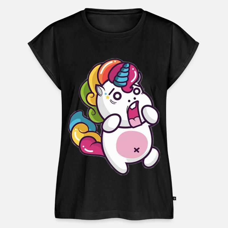 Ein Einhorn .. oder? - Frauen Premium Bio Top - Schwarz