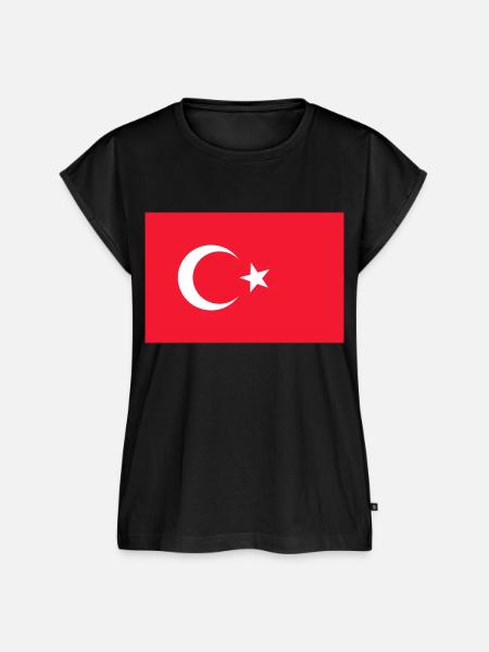 Türkische flagge - Frauen Premium Bio Top - Schwarz