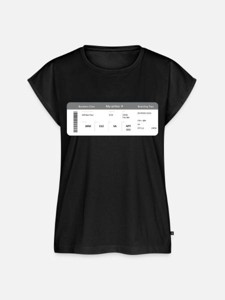 Boarding Pass Business Class - Frauen Premium Bio Top - Schwarz