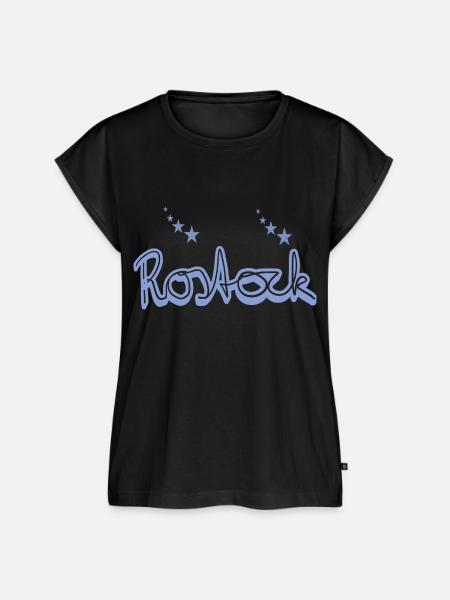 Rostock - Frauen Premium Bio Top - Schwarz