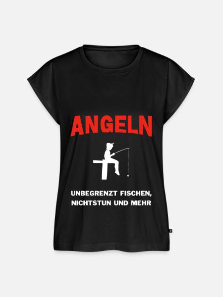 Angeln - Frauen Premium Bio Top - Schwarz