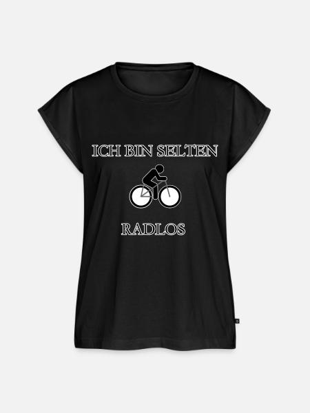 Ich bin Radlos - Frauen Premium Bio Top - Schwarz