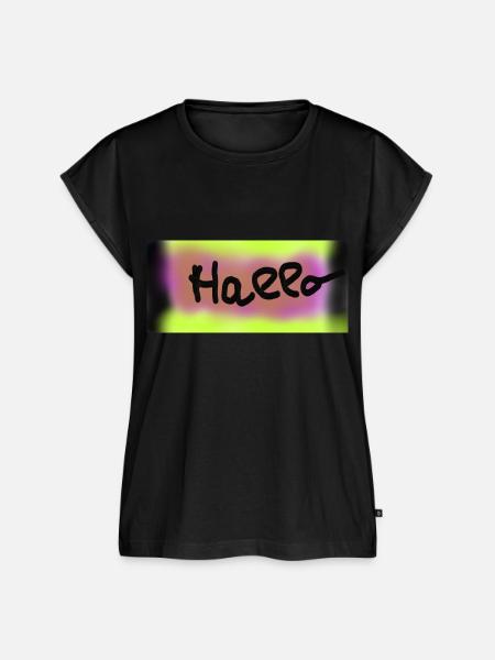 hallo - Frauen Premium Bio Top - Schwarz