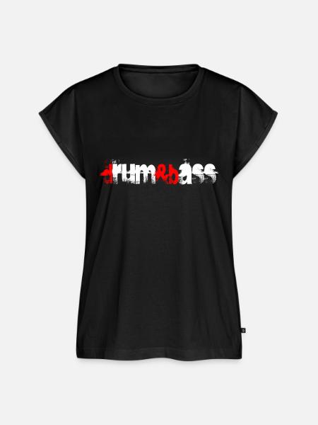 dnb (redwhiteonblack) - Frauen Premium Bio Top - Schwarz