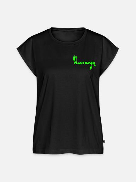 plant based - Frauen Premium Bio Top - Schwarz
