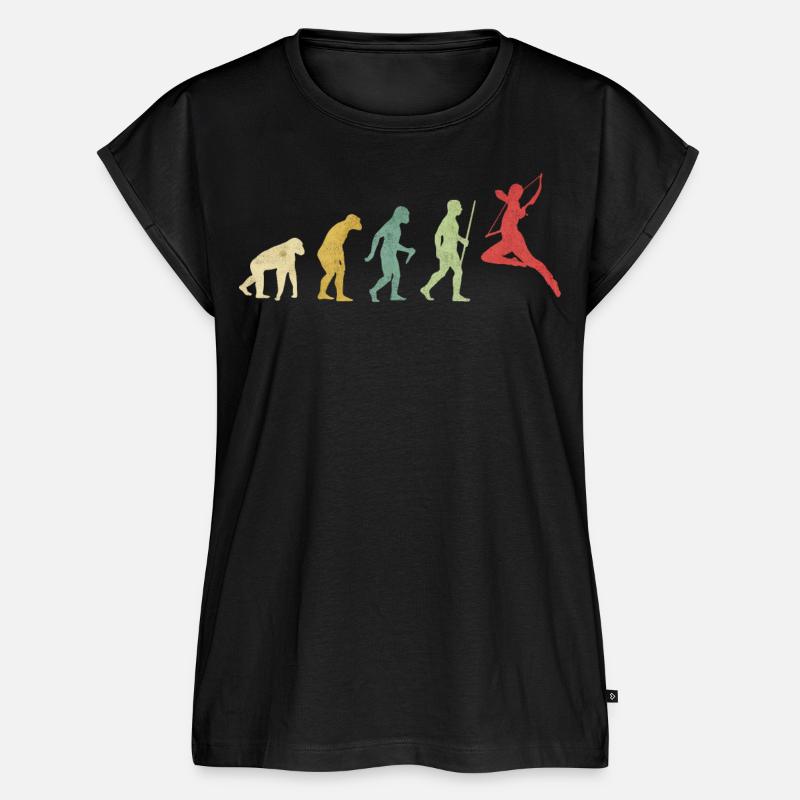 Archery Bow and Arrow Evolution - Women’s Premium Organic Top - black