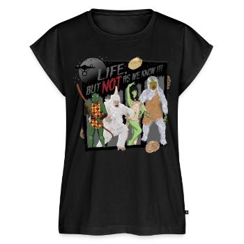 Star Trek The Original Series Leben Zitat - Frauen Premium Bio Top - Schwarz - Vorne - AI Model Female 172 light (172cm)