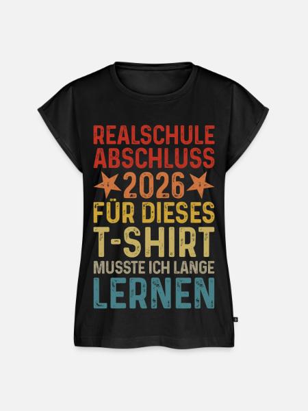 Realschulabschluss 2026 - Abschluss Realschule - Frauen Premium Bio Top - Schwarz