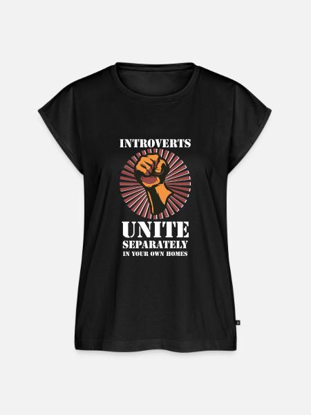Introvert schuechtern - Frauen Premium Bio Top - Schwarz