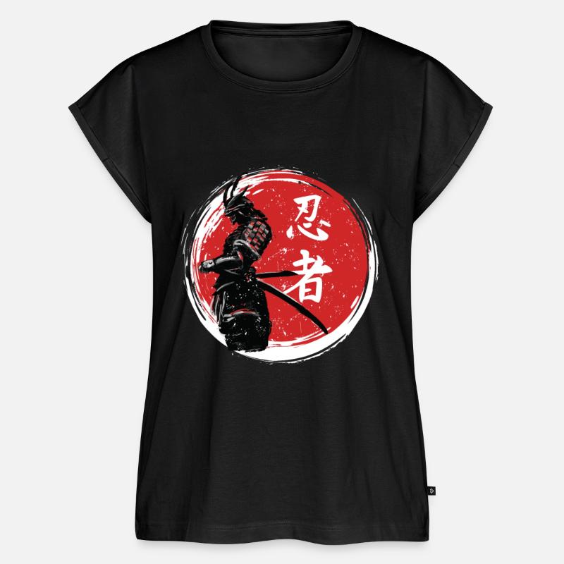 Samurai Krieger &Samouraï épée &Samurai Armure - Haut bio Premium Femme - noir
