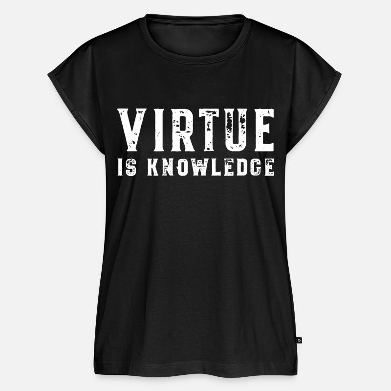 Virtue Is Knowledge Socrates Virtue is Knowledge - Women’s Premium Organic Top - black