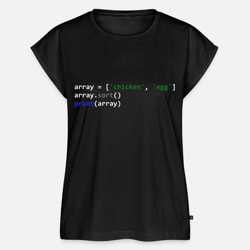 The chicken or the egg programmer code - Women’s Premium Organic Top - black