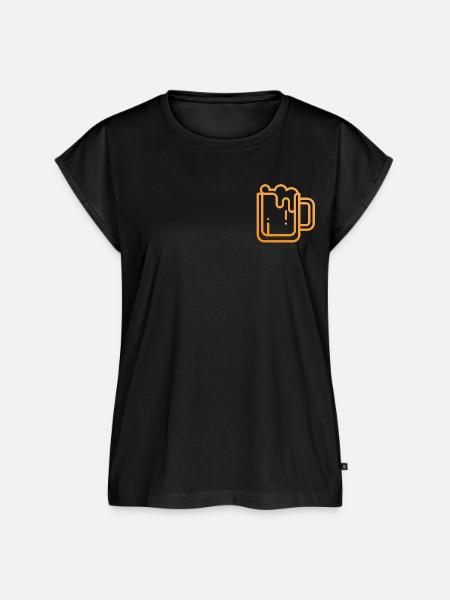 kleiner Bierkrug - Frauen Premium Bio Top - Schwarz