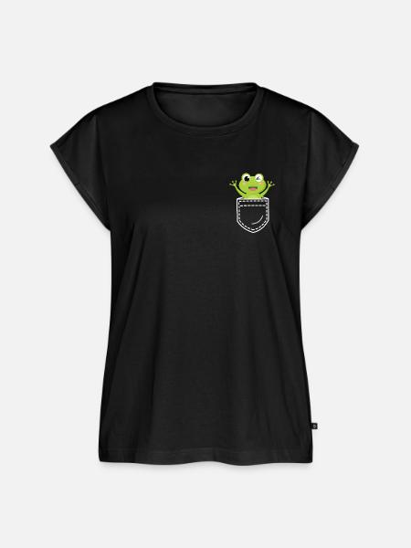 Frosch Frösche - Frauen Premium Bio Top - Schwarz