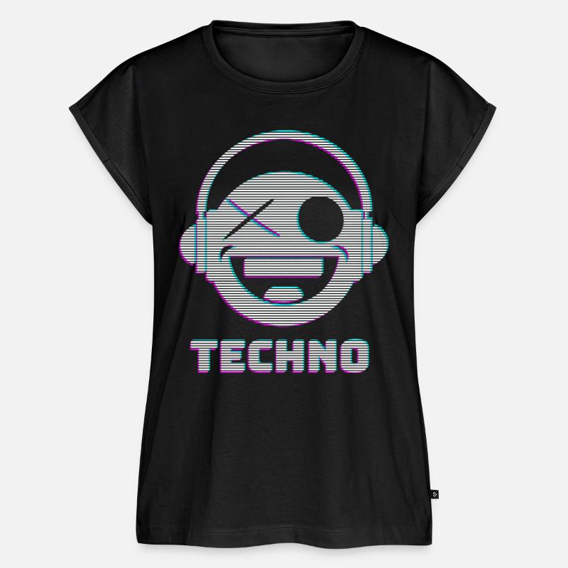 Techno - Frauen Premium Bio Top - Schwarz