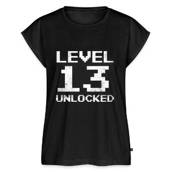 13. Geburtstag Level 13 Unlocked 13 Jahre Gamer - Frauen Premium Bio Top - Schwarz - Vorne - AI Model Female 172 light (172cm)
