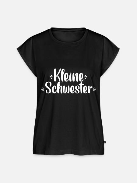Kleine Schwester - Frauen Premium Bio Top - Schwarz