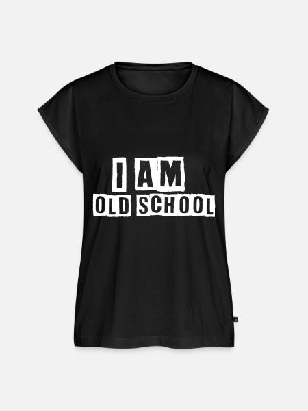i am Old school - Frauen Premium Bio Top - Schwarz