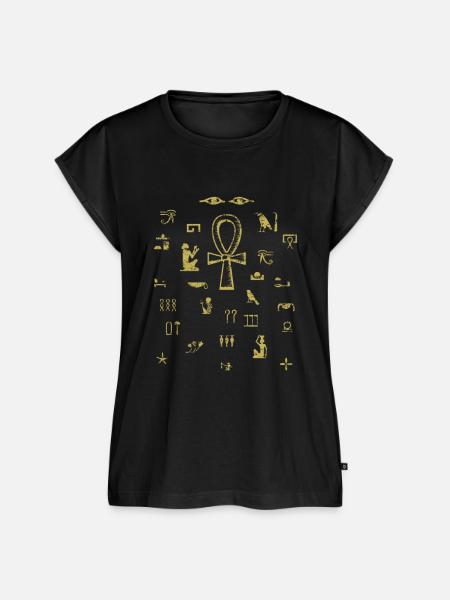 Ägypten Hieroglyphe - Frauen Premium Bio Top - Schwarz