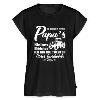 Lustiges Landwirt Shirt PAPA TOCHER - Frauen Premium Bio Top - Schwarz - Vorne - AI Model Female 172 light (172cm)