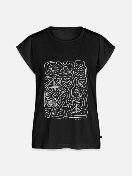 Summer vibes (weiss) - Frauen Premium Bio Top - Schwarz