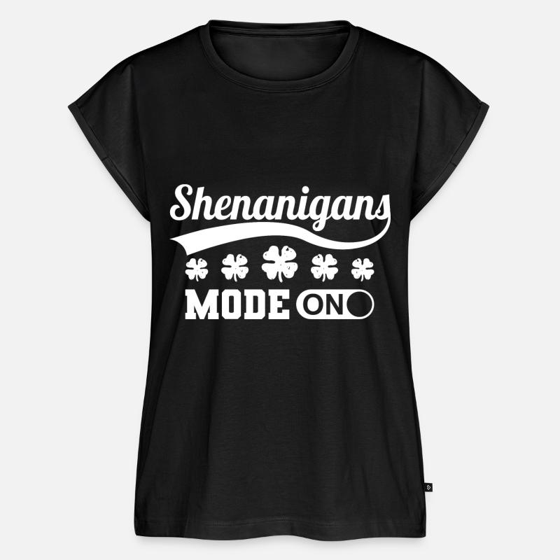 Shenanigans Mode On Kleeblatt Irland - Frauen Premium Bio Top - Schwarz