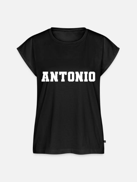 Name - Antonio - Frauen Premium Bio Top - Schwarz