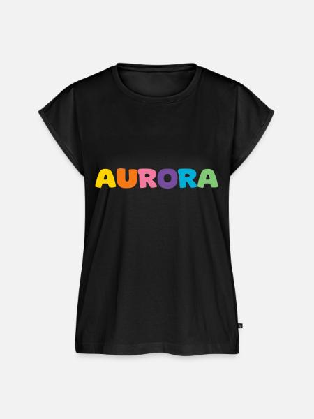 Name - Aurora - Frauen Premium Bio Top - Schwarz
