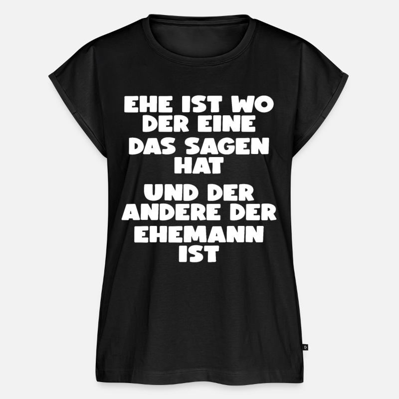EHE IST... LUSTIGER SPRUCH GESCHENK EHE - Frauen Premium Bio Top - Schwarz