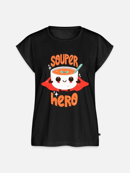 Superhelden-Suppe - Frauen Premium Bio Top - Schwarz