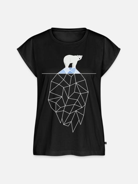 Eisbär auf Eisberg - Frauen Premium Bio Top - Schwarz