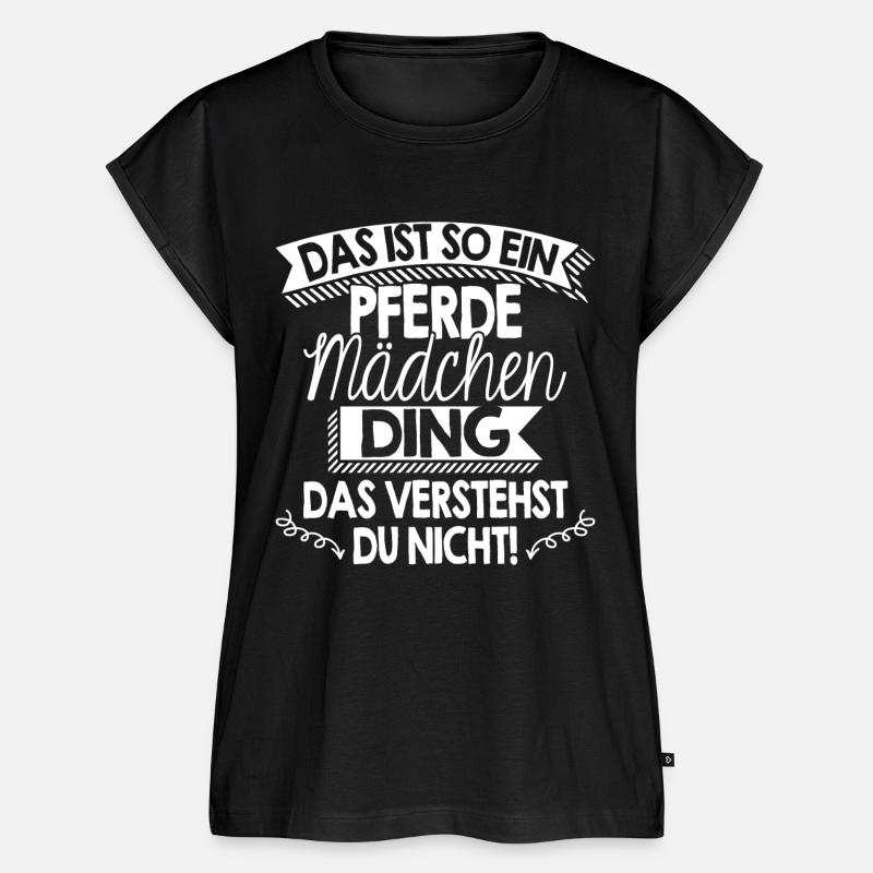 Das ist so ein Pferdemädchen Ding - Frauen Premium Bio Top - Schwarz