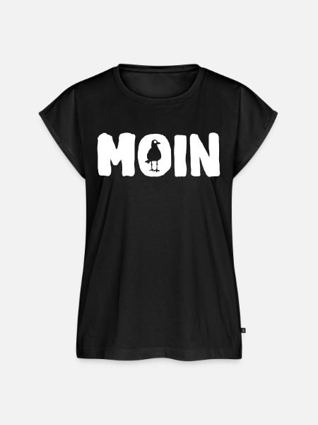 Moin | die Möwe - Frauen Premium Bio Top - Schwarz