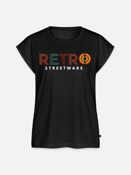 Retro Design streetwear - Frauen Premium Bio Top - Schwarz
