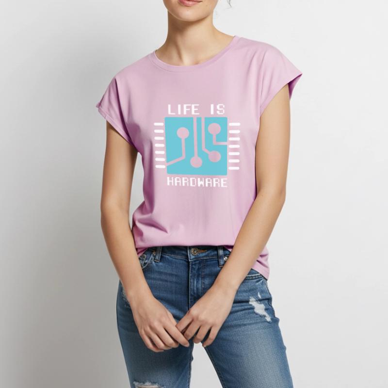 Life Is Hardware Computer Scientist Hack Coder Women’s Premium Organic Top