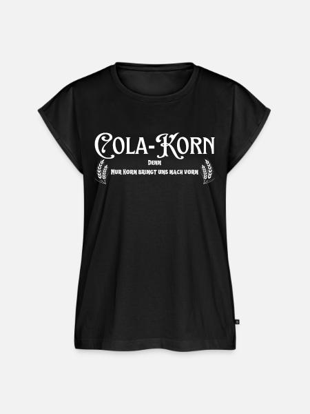 Cola Korn weiss - Frauen Premium Bio Top - Schwarz