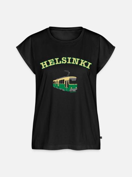Helsinki Straßenbahn - Frauen Premium Bio Top - Schwarz