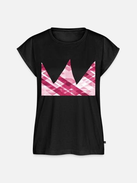 krone pink symbol form - Frauen Premium Bio Top - Schwarz